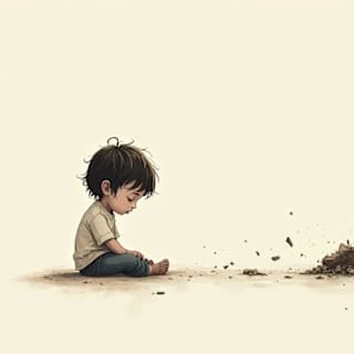 Bimbo non crede nelle sue capacità.